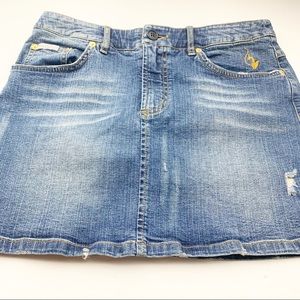 Baby Phat l Juniors Distressed Denim Skirt
